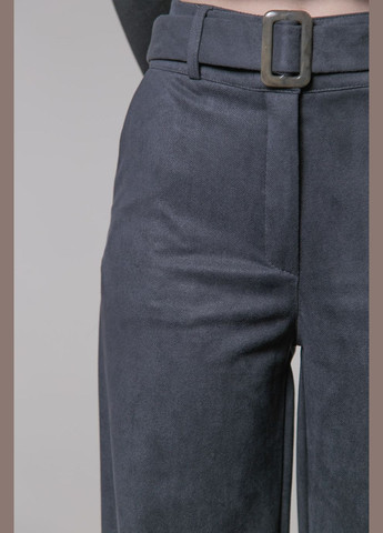 Серые классические, кэжуал демисезонные палаццо брюки CHICLY