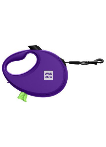 Повідок для собак R-leash з контейнером для пакетів L до 40 кг 5 м фіолетовий (26299) WAUDOG R-leash з контейнером для пакетів L до 40 кг 5 м ф (366502517)
