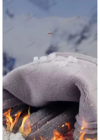 Зимние водонепроницаемые перчатки для езды на велосипеде, бега, лыжного спорта, сенсорные, флис, цвет серый No Brand (368695234)