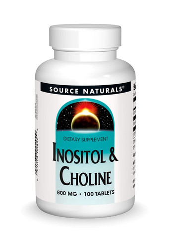 Инозитол и холин Inositol & Choline, 800 mg, 100 Tablets Source Naturals (292555734)