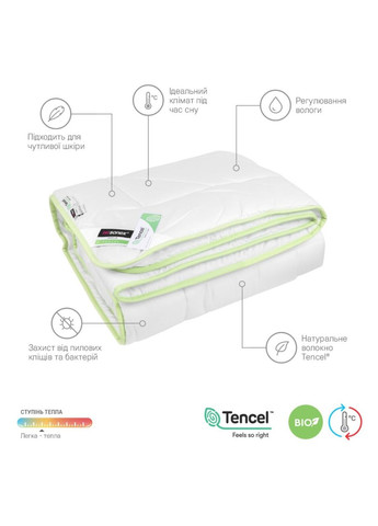 Комплект ковдра євро 200х220 та 2 подушки 50х70 Tencel SO102197 Sonex (316080229)