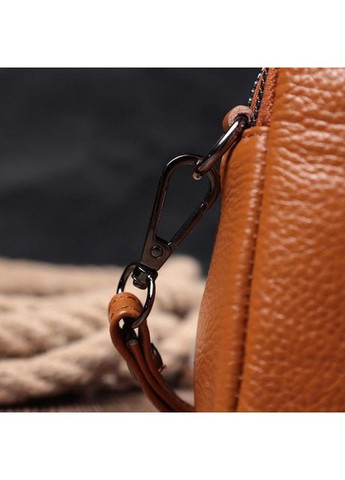 Сумка крос-боді через плече жіноча з натуральної шкіри Рудий 36461 Vintage (353873164)