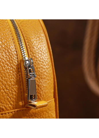 Яскравий жіночий рюкзак шкіряний 16306, Жовтий 21х28х9 см Shvigel (333662371)