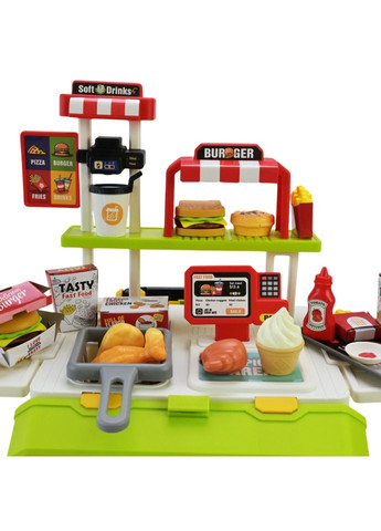 Детская игрушечная кухня "Фаст-фуд" 668-159/160(Green) с аксессуарами Bambi (364358405)