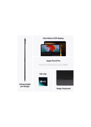 Планшет iPad Pro 11" M5 Wi‑Fi + Cellular 512GB with standard glass - Space Black (ME2Q4TY/A) Apple (388765589)