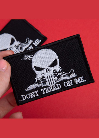 Набор шевронов 2 шт. с липучкой Змея Череп карателей, Don't Tread On Me, Punisher, черный вышитый патч шеврон Atak (301536625)