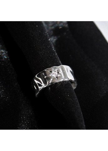 Серебристое кольцо универсальное для подростка широкое с камнем звезды космическое азиатский стиль современная кэжуал фэнтези No Brand (369667996)