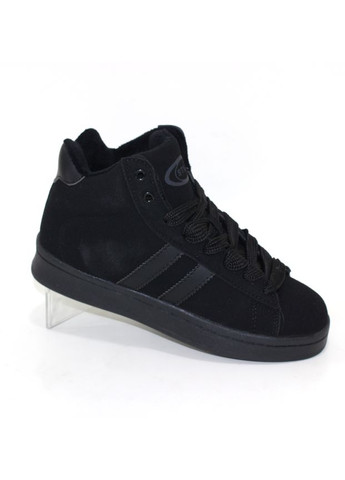 Зимові високі замшеві кросівки хайтопи Fashion чорні зими (365815798)