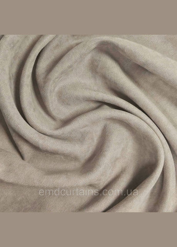 Комплект штори на тасьмі 2 шт з підхватами 180х250 см мікровел Сіро-беж вуаль 600 см Білий No Brand (337358254)