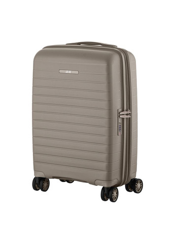 Валіза, Aero, поліпропілен, мала, 35/44 л, TSA, 4 колеса, EXP, сіро-коричневий 2E (370619132)