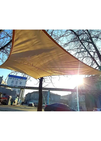 Тент навіс затіняючий водонепроникний прямокутний 3х4м Оксфорд (Бежевий) No Brand (332636480)