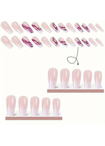 Накладні нігті, набір 24, No Brand (372114438)