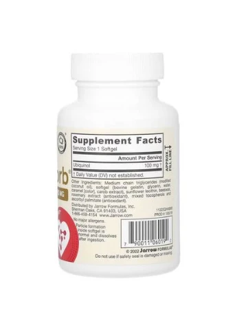 Ubiquinol QH-Absorb100 mg 60 рідких капсул Jarrow Formulas (387022029)