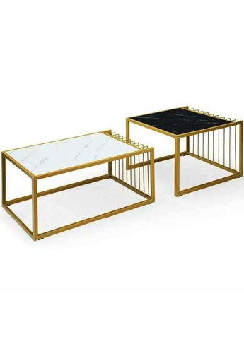 Комплект журнальных столов Scorpion из искусственного мрамора Costway (361952775)