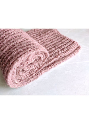 В'язаний зимовий шарф ручної роботи з мериносу кольору чайної троянди No Brand (369612458)