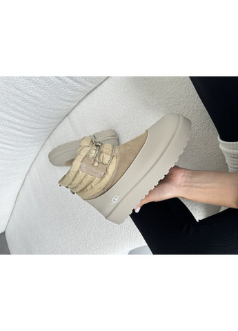Кроссовки женские и мужские UGG Classic Mini Lace-Up Beige | Угі Класік Міні бежевые демисезоны (372463792)