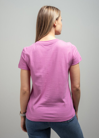 Розовая летняя женская футболка с принтом 103277 Power