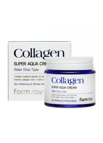 FarmStay Зволожуючий крем для обличчя із гідролізованим колагеном Collagen Super Aqua Cream 80 ml — Крем, Південна Корея (358499701)
