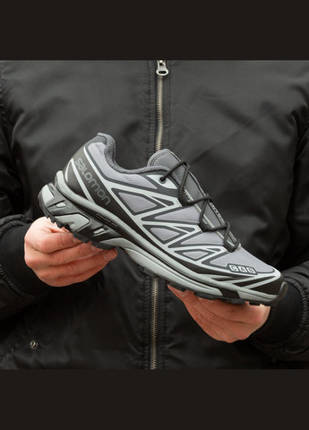 Серые зимние кроссовки зимние мужские salomon xt-6 winter gore-tex gray termo fleece | саломон хт-6 серые термо с флисом No Brand