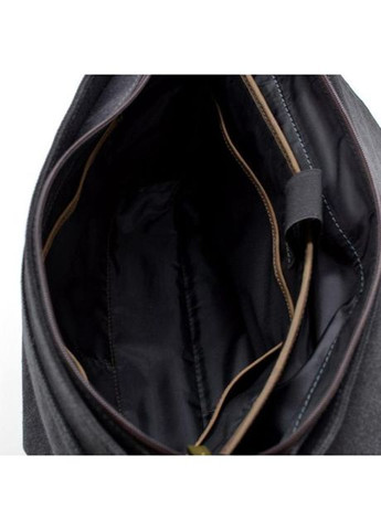 Сумка портфель через плече для чоловіків із текстилю та натуральної шкіри для документів А4 для ноутбука Сірий 40516 TARWA (361401001)