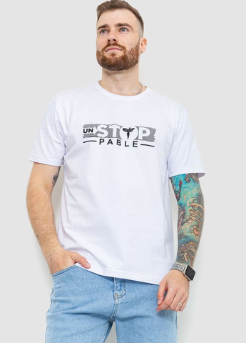 Біла футболка чоловіча батал чорна розмір 4xl (sku_208r014) з коротким рукавом No Brand