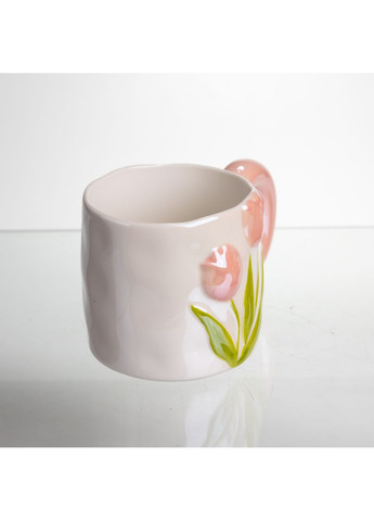 Чашка порцелянова Тюльпан 400 мл, рожевий Yiwu (367583145)