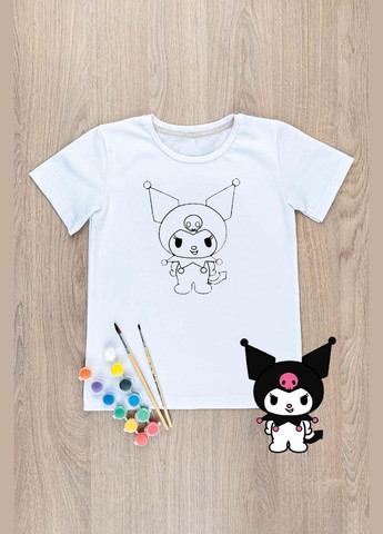 Біла демісезонна футболка-розмальовка дитяча куромі No Brand