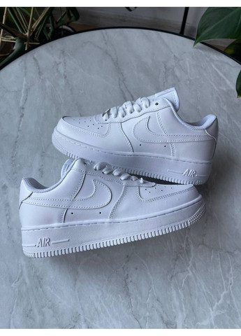 Кросівки жіночі і чоловічі Nike Air Force 1 '07 Premium white | Найк Аір Форс 1 Преміум білі No Brand білі демісезони (352474040)