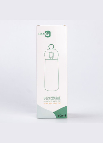 Бутылка для воды пластиковая 600 мл с трубочкой Оранжевая Happy Life (315718386)