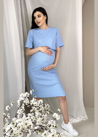 Голубое повседневный платье с топом 2331 1745 Dianora