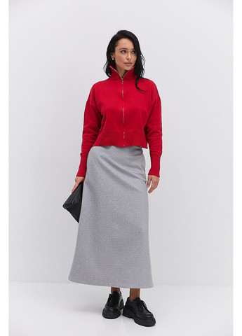 Жіноча вязана кофта на блискавці з високим коміром світло-молочна Arjen (370601761)