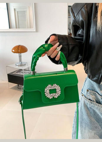 Женская сумка 10392 кросс-боди зеленая на ремешке No Brand (306709466)