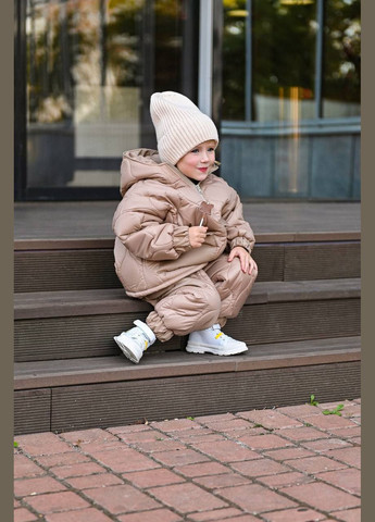 Бежевий зимній костюм зимовий двійка popluzhnaya