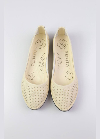 Женские балетки Benito | жёлтые однотонные натуральная кожа (316646130)