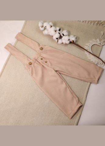 Бежевые праздничный, повседневный, кэжуал демисезонные прямые брюки No Brand