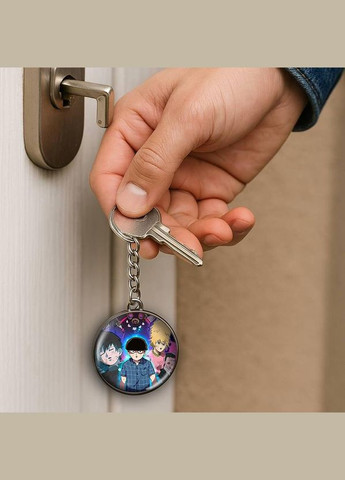 Набор подвеска (кулон) и брелок Аниме Моб Психо #01 (подарочный набор) No Brand (332633675)