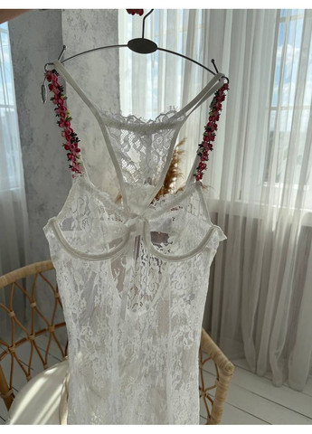 Пеньюар белый с кружевом Vital-Textile 095/32 (361853767)