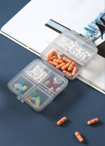 Органайзер для таблеток на 6 отделений, 7х7,5х2,5 см MVM (288677788)