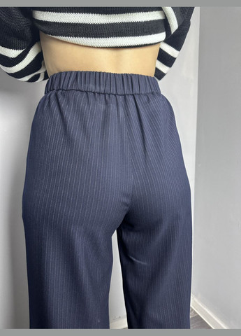 Женские классические брюки прямые синие в полоску MKJL1055102-1 Modna KAZKA (277159959)