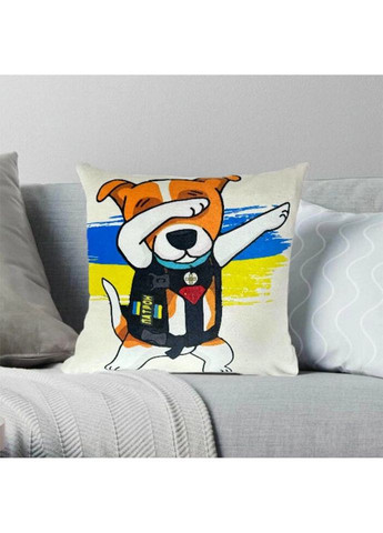 Подушка патріотична 3D "Пес Патрон" 2712_E 12749 50х50 см біла Fashion (297158646)