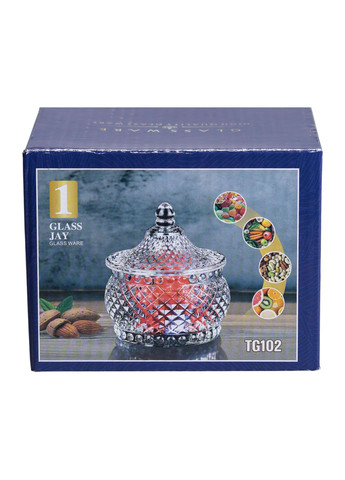 Сахарница стеклянная Yiwu Glass Jay с крышкой в восточном стиле HP-YH-4 No Brand (360977738)