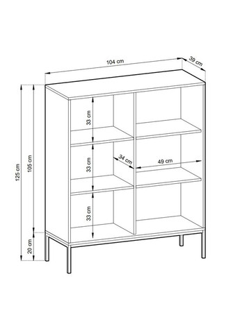 Комод високий Нова / Nova 2-дверний з чорними ніжками K104 Сірий (PFH-091234) Perfect Home (367178995)