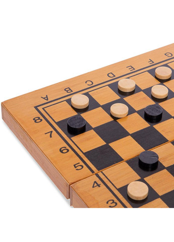 Шахи, шашки, нарді 3 в 1 бамбукові SP-341-161 (фігури-дерево, розчин дошки 30x30см) (341-161) SP-Sport (361440037)