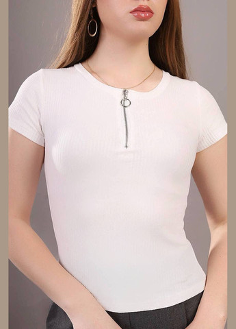 Белая летняя футболка женская летняя с рисунком с коротким рукавом No Brand