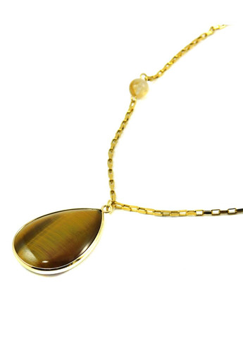 Бусы "Золотая нить" Цитрин, Тигровый глаз Fursa fashion (325701820)