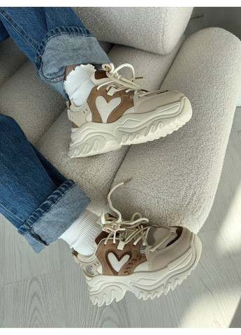 Кроссовки на платформе 6 см текстиль Seastar бежевые демисезоны (354180760)