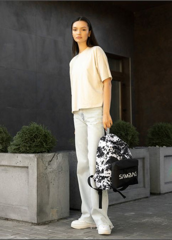 Женский рюкзак Active черный с принтом "split" Sambag (302519180)