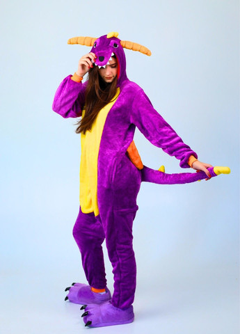 Кигуруми пижама Дракон Спайро женская комбинезон фиолетовый плюшевое Lalapka (362490101)