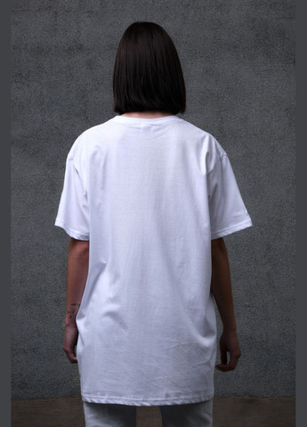 Біла всесезон оверсайз футболка з принтом califonia з довгим рукавом Without