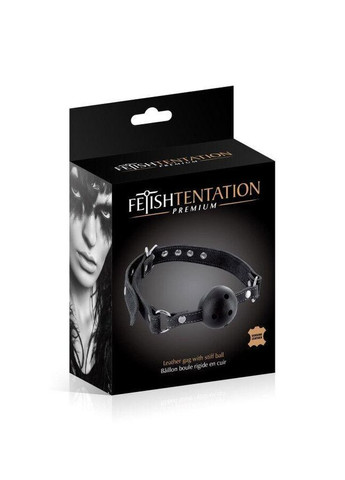 Кляп Fetish Tentation Premium Leather gag with stiff ball No Brand (311314274)